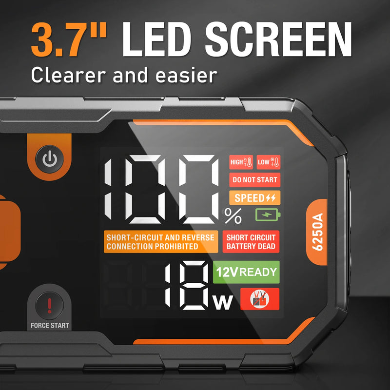 Portable 12V Jump Starter, Diesel Truck, RV, Tractor, Pickup