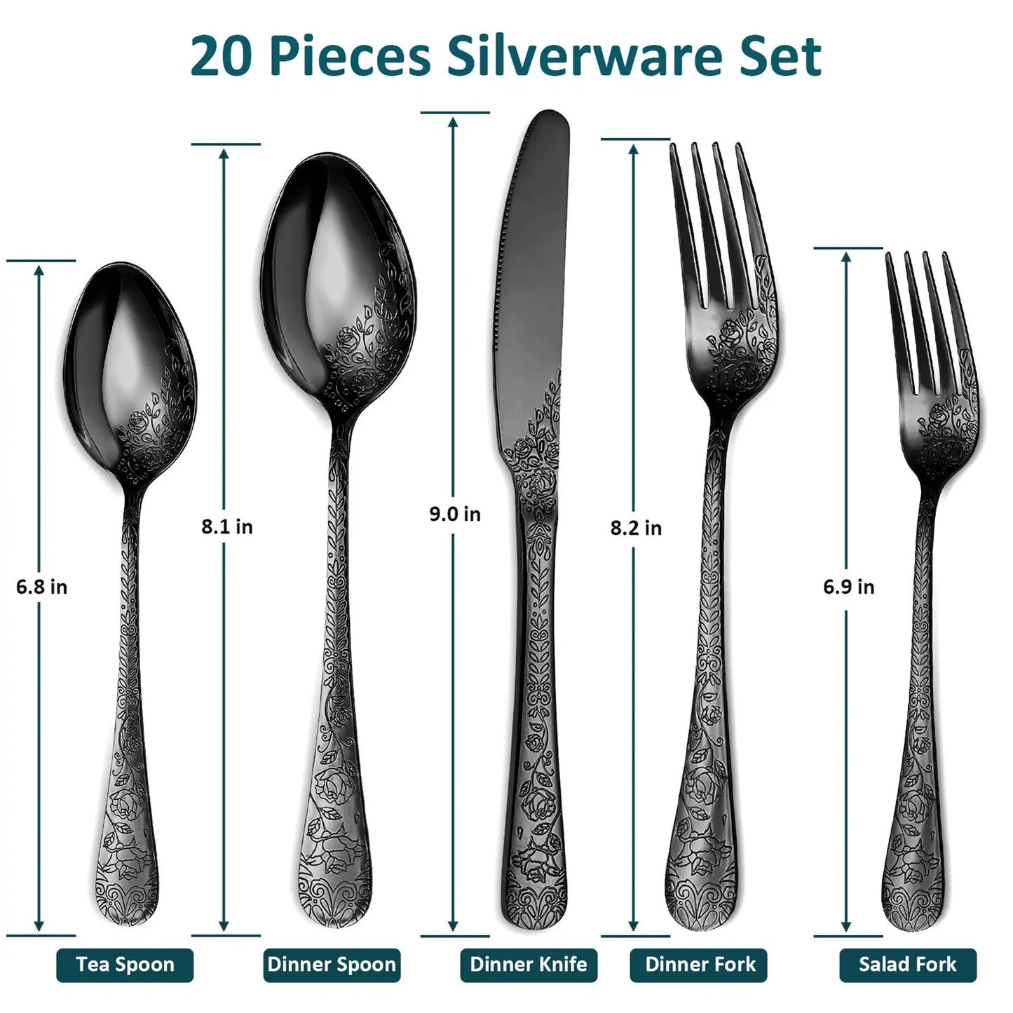4 Set Silverware Set