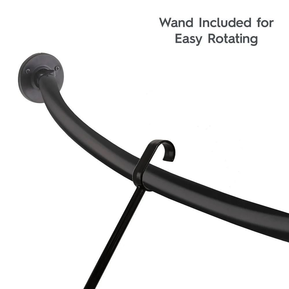 Adjustable Rotating Curved Shower Bar
