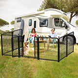 Metal Dog Fence with Wide Door, 40"Height 8/16 Panels