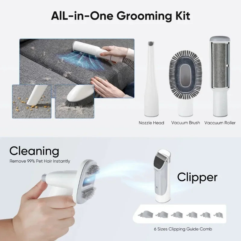 Grooming Kit, 2.5L Pet Hair Vacuum