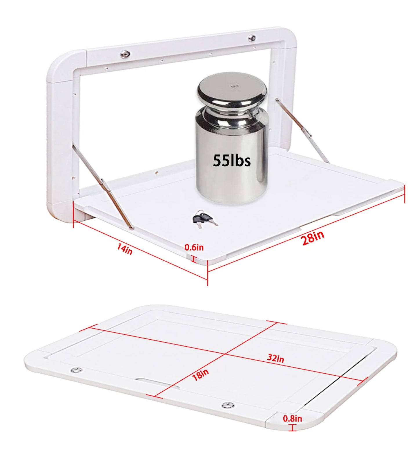 Foldable RV Wall-Mounted Table