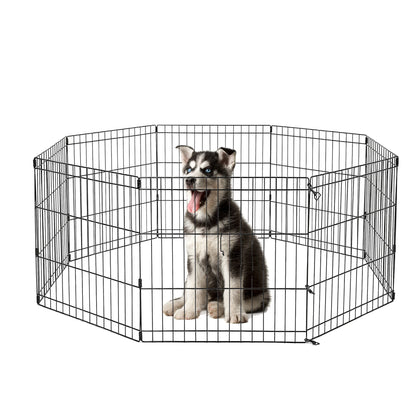 Sturdy Black Octagonal Metal Dog Playpen - 8 Panels ea. 
24" x 24" Panels to run along bottom of RV for no escape!