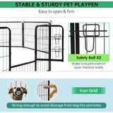 Metal Dog Fence with 2 Gates, 40", 16 Panels