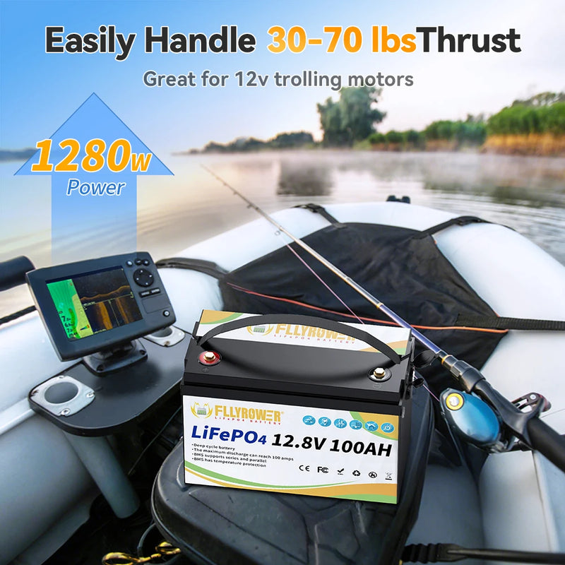 LiFePO4 Battery 12V 100Ah BMS Lithium Battery