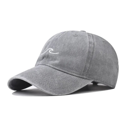 Wave Ripple Embroidery Baseball Cap