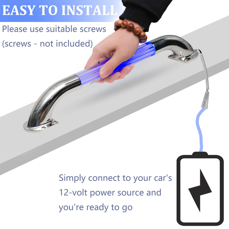 18-inch RV Blue LED Lighted Handrail,12V