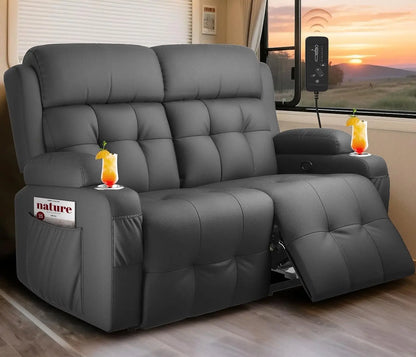 Oversized Wall Hugger RV Recliner Sofa with Massage