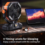 Portable Camping Fan with LED Lantern