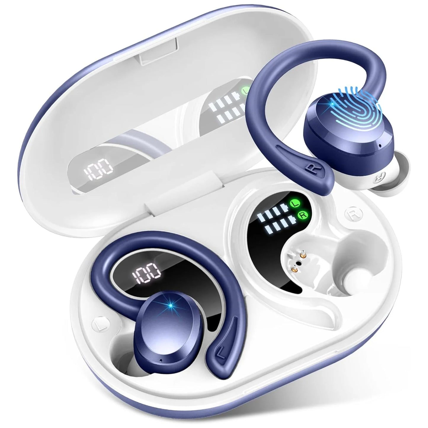Wireless Bluetooth 5.3 Earbuds, Stereo Bass, in-Ear Noise Cancelling Mic