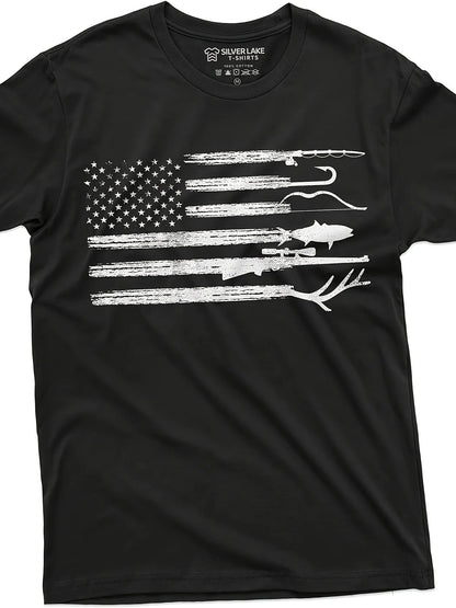 Men's Patriotic American Flag T-Shirt
