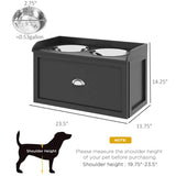 Dog Feeding Station with Storage Drawer