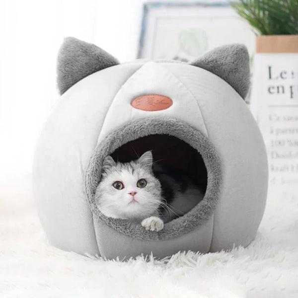 Cave Cat Bed cozy enclosed pet bed