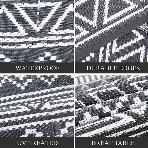 5x8 Outdoor Rug, Waterproof & Reversible