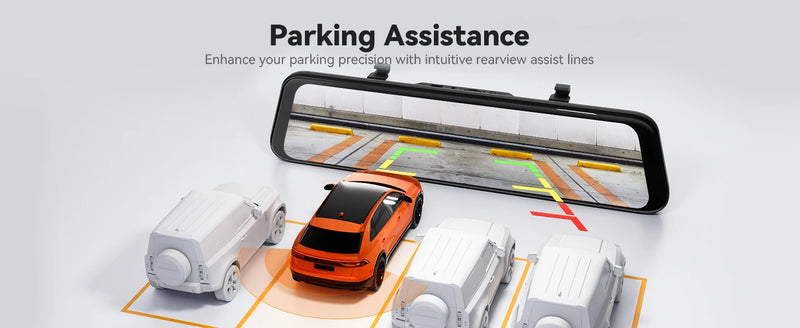 WIFI Rearview Mirror and Dash Cam with Voice Control