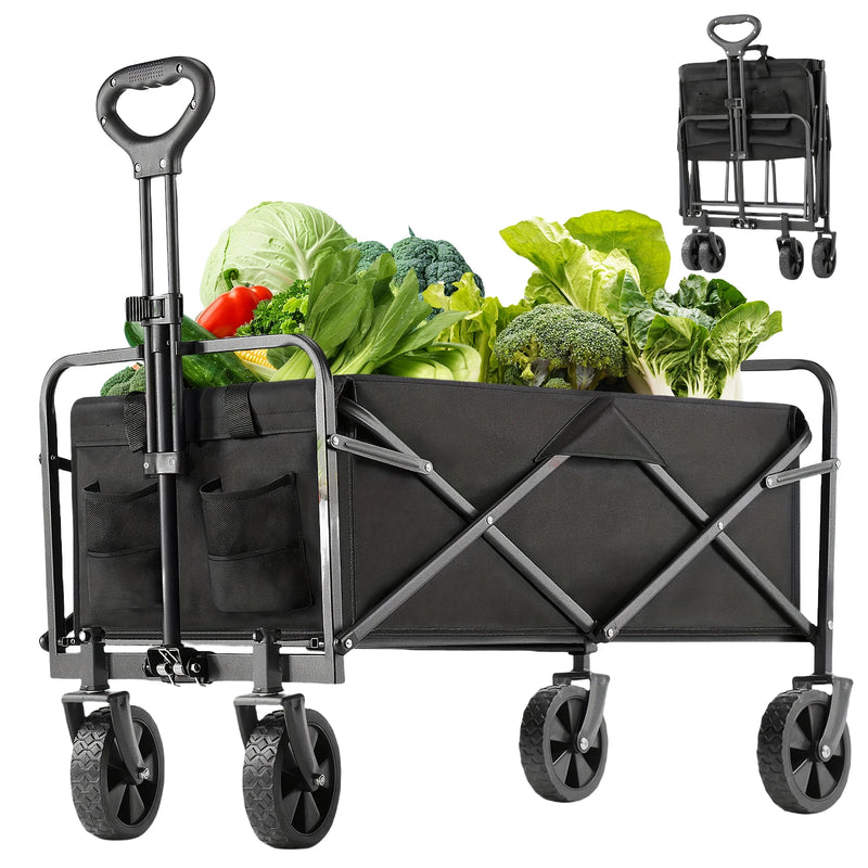 Large Capacity Portable, Foldable Cart on Wheels