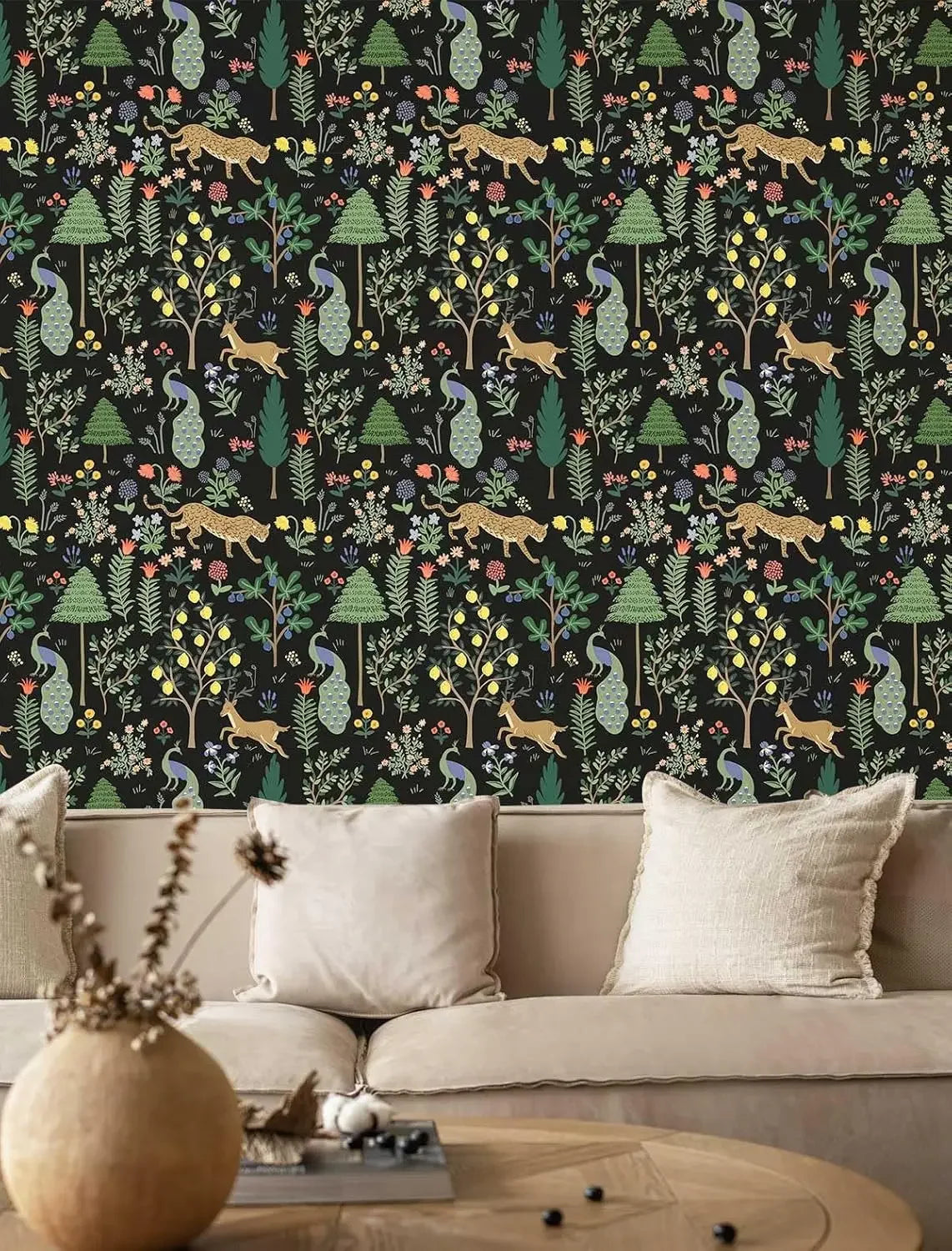 Vintage Black Peel and Vinyl Stick Wallpaper