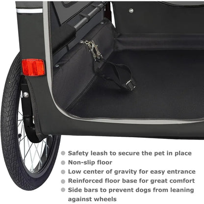 XL Pet Bike Trailer & Stroller for Dogs Up to 100 lbs