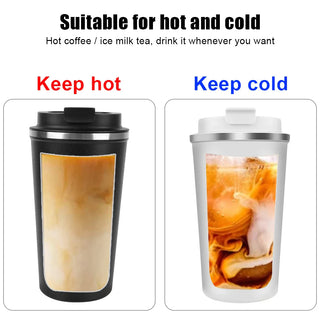 Travel Thermo Cafe Coffee Mug - Stainless Steel