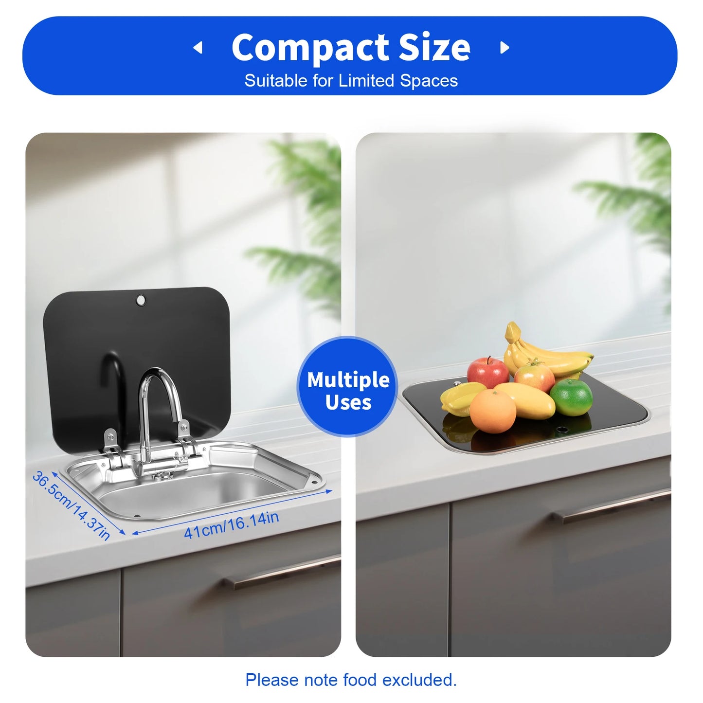 Steel RV Sink - Rectangular