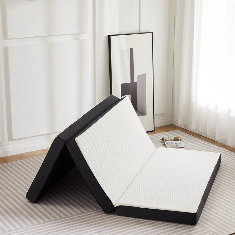 Three-Fold Portable Floor Bed