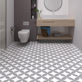 Grey Peel & Stick Waterproof Vinyl Floor Tiles