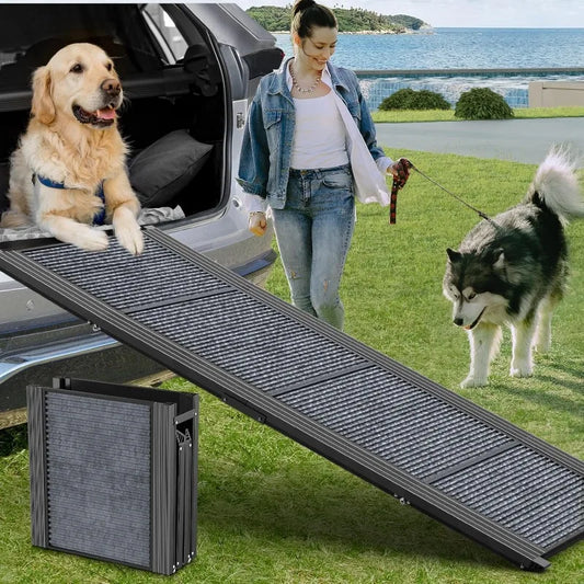 Wide/Longer Folding Portable Dog Ramp (63" L x 17.3" W)
