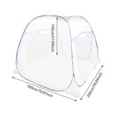 Mosquito Net Blue Bed Canopy 4-square Top Structure Fly Insect Mesh Repellent Protection w/ 3 Doors& 2 Zips Lightweight Bedding