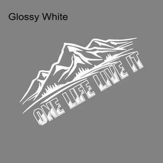 One Life Live It Mountain Vinyl Sticker