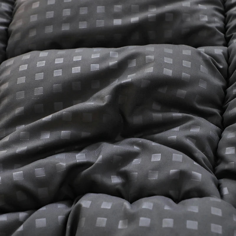 Dark Grey Quilted Mattress Pad
