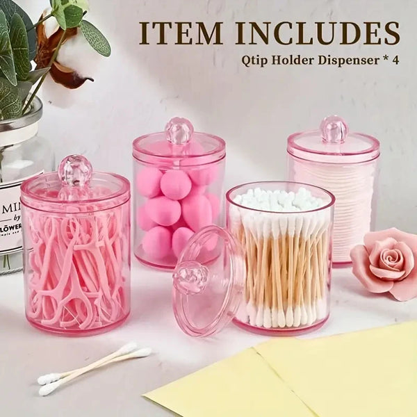 Transparent Cotton Swab Storage Container
