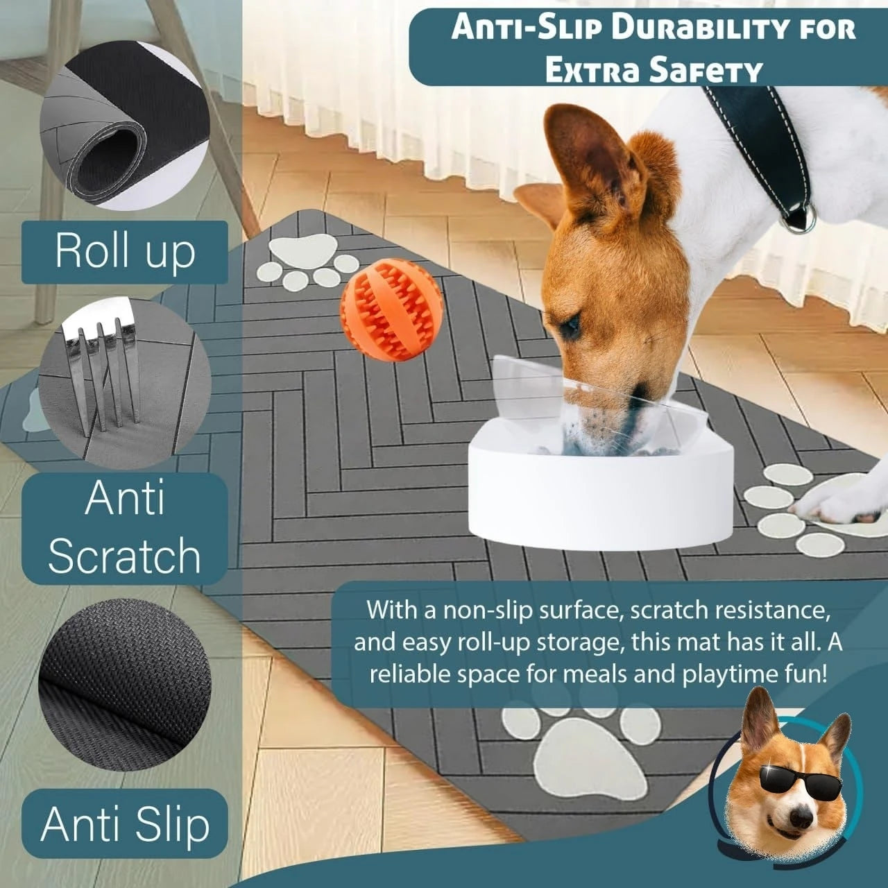 Natural Diatomite Pet Feeding Mat - (12x20in)