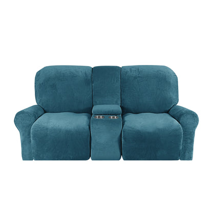 Recliner Loveseat Slipcovers with Cup Holder and Middle Console Cover