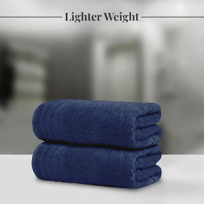 Navy Extra Large Bath Towels, Pack of 4 (30"x60")