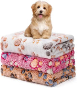 3 Fluffy Premium Fleece Dog Blankets - 23x16 inches