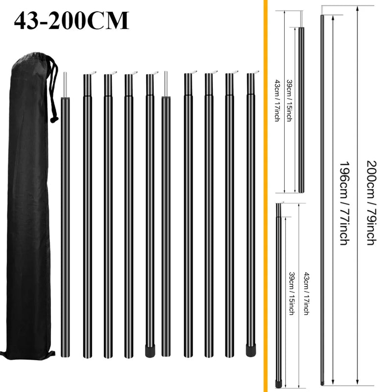 Set of 2 Telescoping Tarp Poles