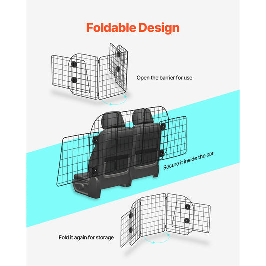 Universal-Fit Dog Car Barrier
