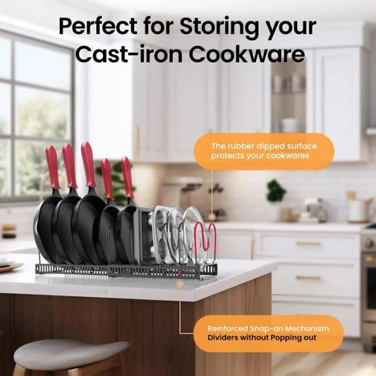 2 Pack Expandable Pot Lid Rack Organizer