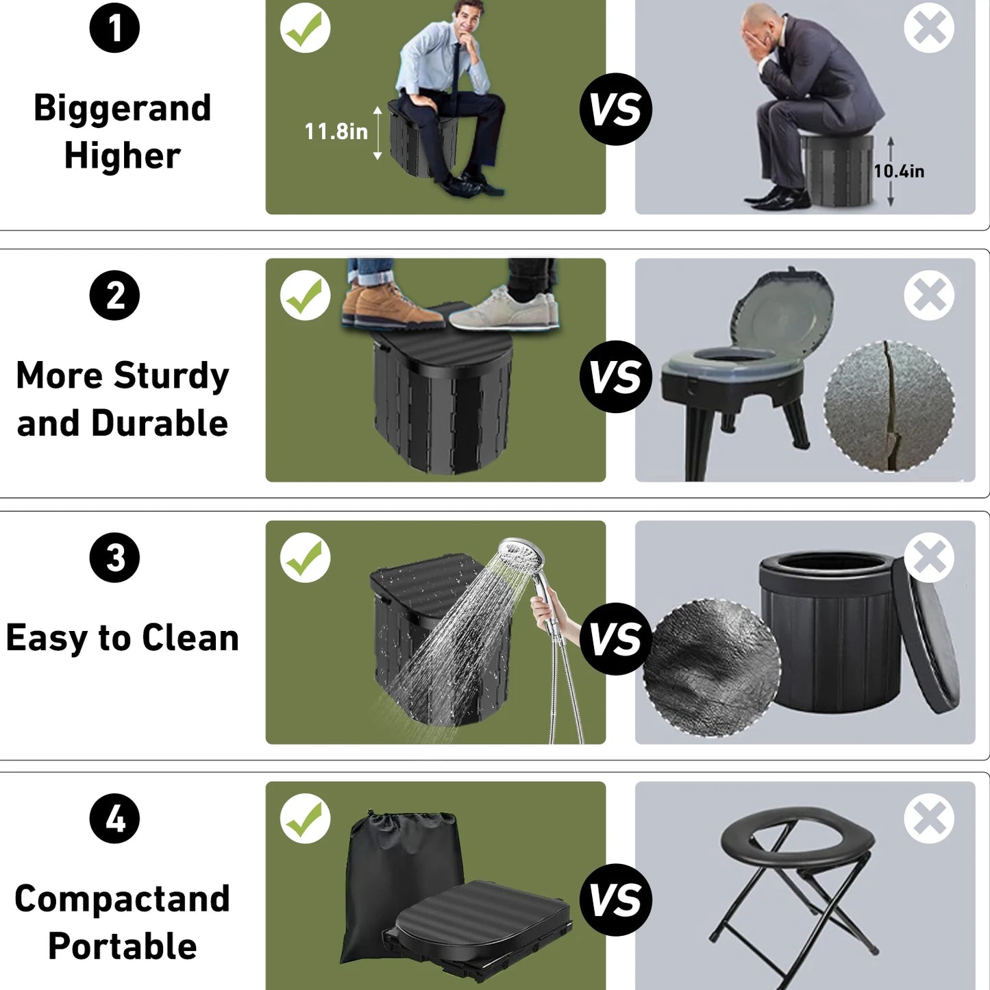 Pop up Privacy Tent with Portable Toilet, Shower, Changing Room