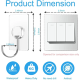 Large Adhesive Hooks for Hanging Heavy Duty Wall Hooks Self Adhesive Transparent Hook for Bathroom Shower Door