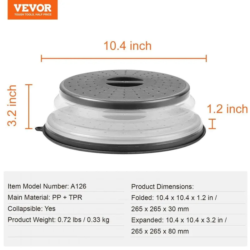 2PCS Microwave Splatter Cover 10.4-Inch