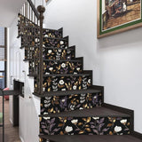 Vintage Gold Leaf Peel and Stick Dark Floral Wallpaper