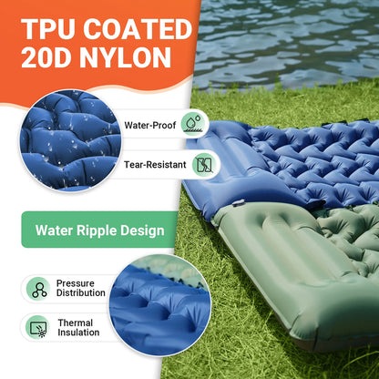 Camp Self Inflating Sleeping Pad, Built-in Foot Pump