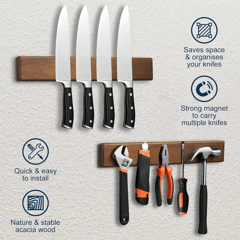 16in Strong Knife Magnet & Knife Rack for Kitchen