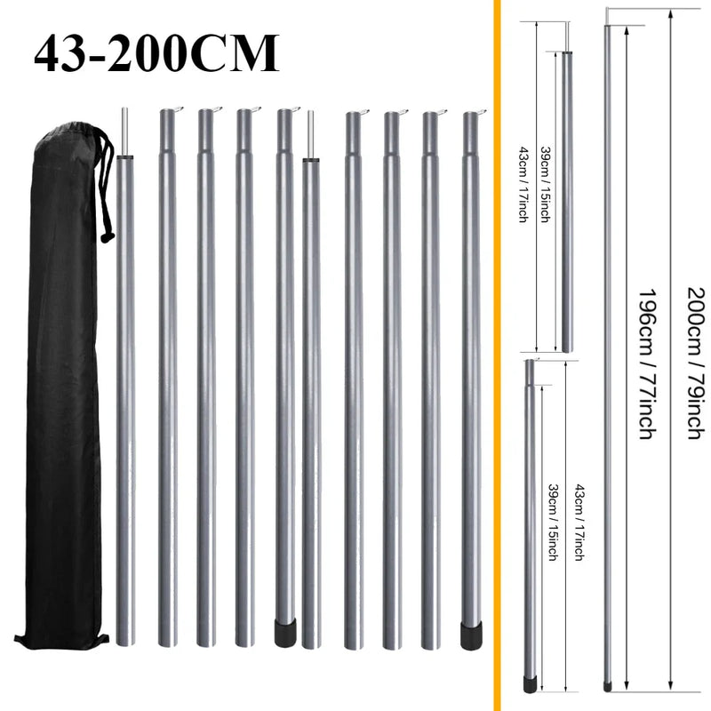 Set of 2 Telescoping Tarp Poles