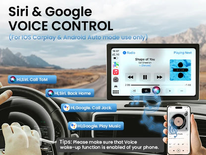 9-inch CarPlay 4K+1080P, 64GB memory
