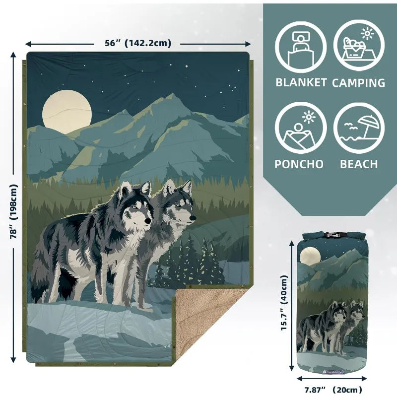 Outdoor Camping Blanket, Poncho
