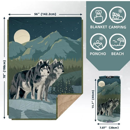 Outdoor Camping Blanket, Poncho