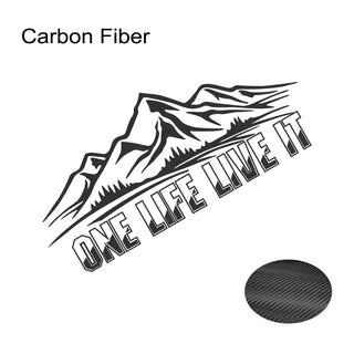 One Life Live It Mountain Vinyl Sticker