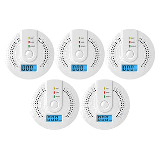 Portable CO Detector with LED Indicator, Warning Alarm Senso - Battery Powered